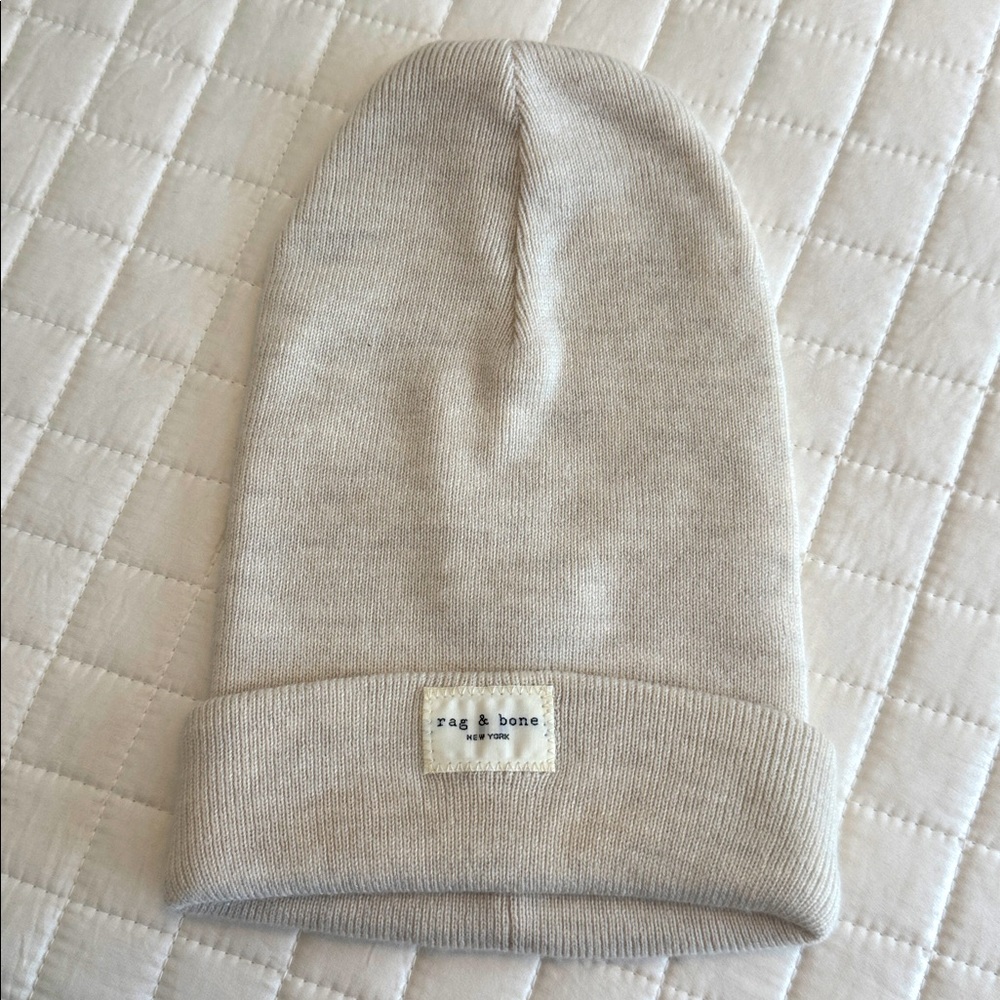 rag & bone Light Beige Knit Beanie